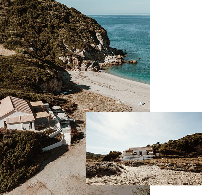 Pelion Beach House Collage mit Potistika Strand